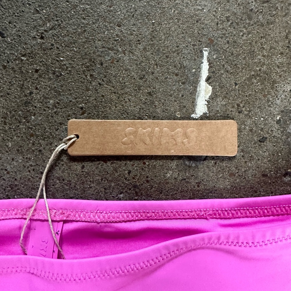 NWT SKIMS Recycled Swim Full Brief Bikini Bottom in Neon Orchid Pink Size Small - Picture 6 of 9